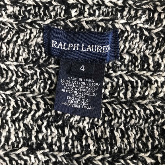 Ralph Lauren Girl’s Cable-knit Marled Cardigan Sweater Size 4 - Picture 6 of 6